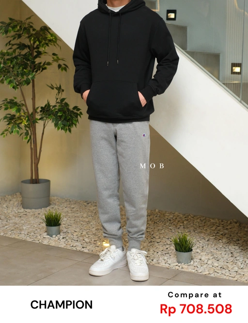 Image of CHMPJP1202A Heavyweight Fleece Jogger Heather Grey
