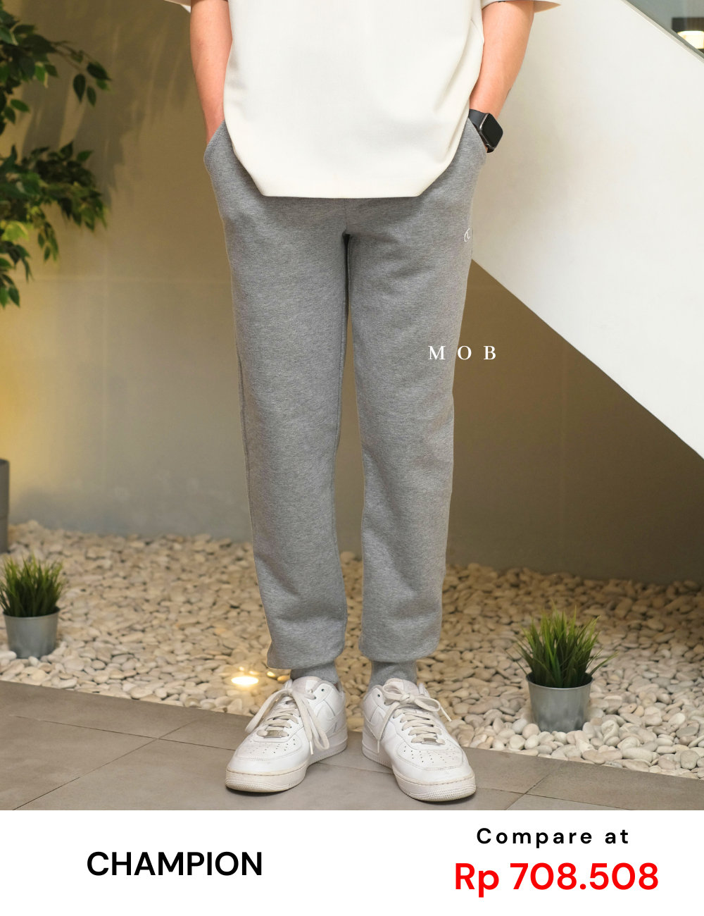 CHMPJP1201B OG Fleece Jogger Heather Grey
