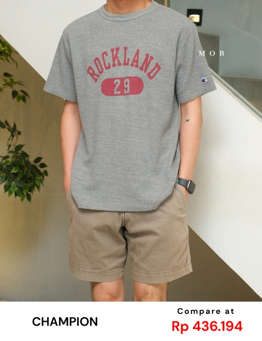 Image of CHMPSST2414 Rockland Waffle SS Tee Grey