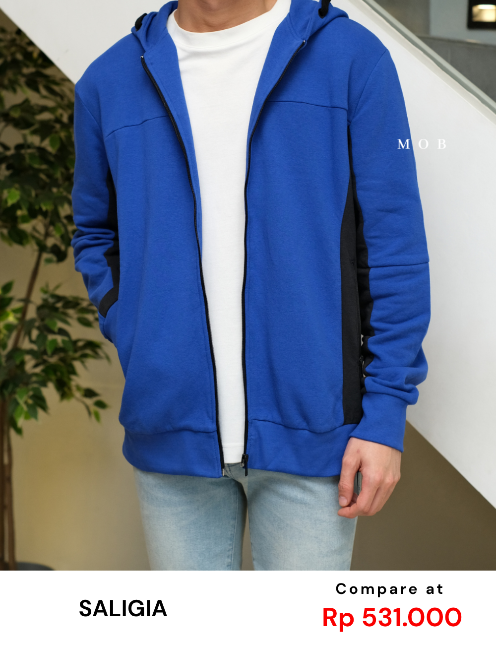 SGFZ01002 Basic Full Zip Dark Blue