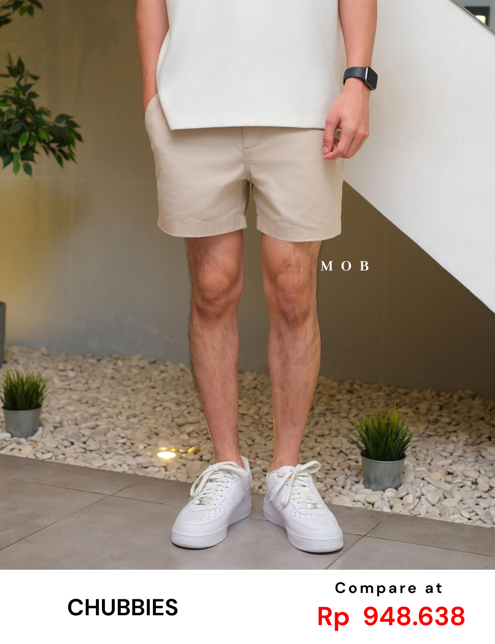CBSSR02001 Twill Stretch Shorts Beige (Inseam 4)