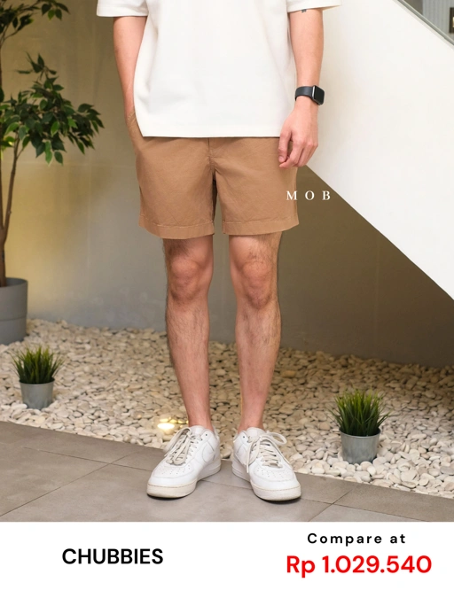 Image of CBSSR01003 Twill Stretch Shorts Brown (Inseam 5.5)