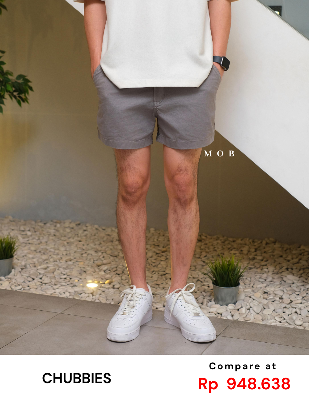 CBSSR02003 Twill Stretch Shorts Grey (Inseam 4)