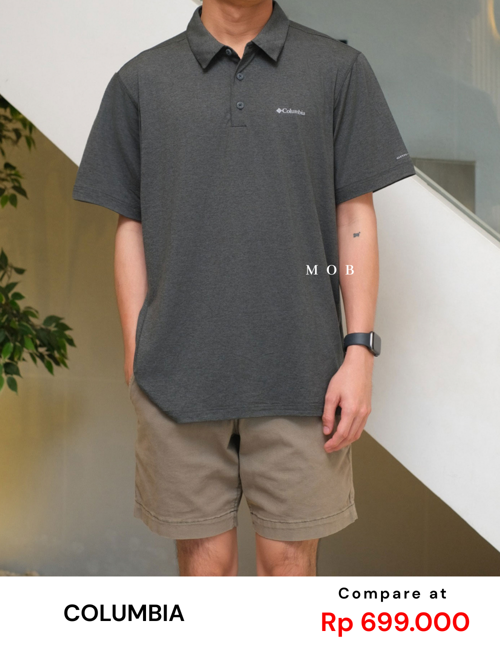 CLMPSS01001 Tech Trail Polo F24 SS Dark Grey