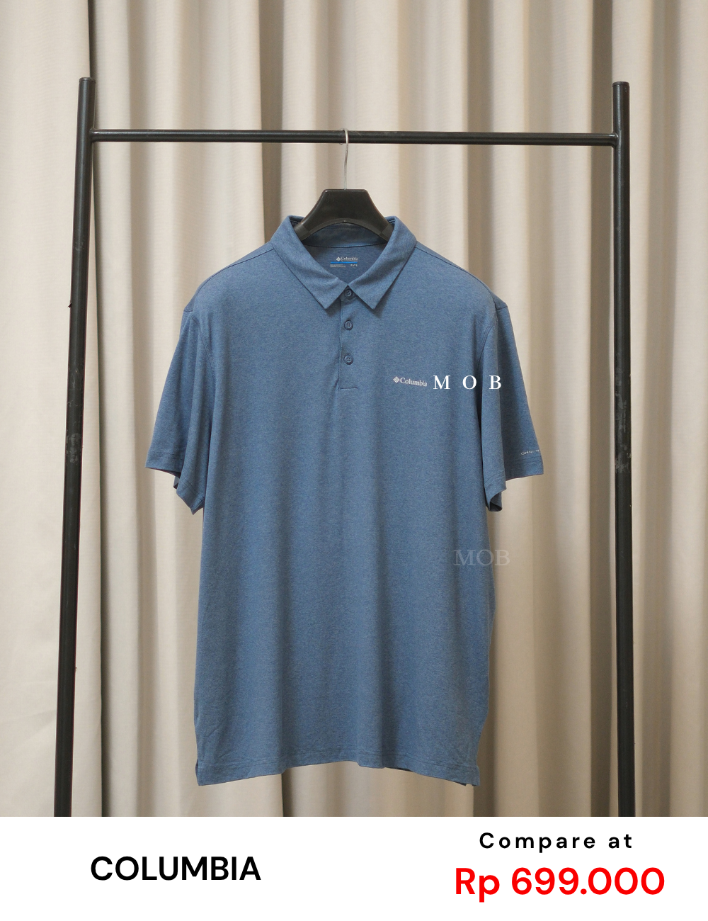 CLMPSS01002 Tech Trail Polo F24 SS Blue Grey