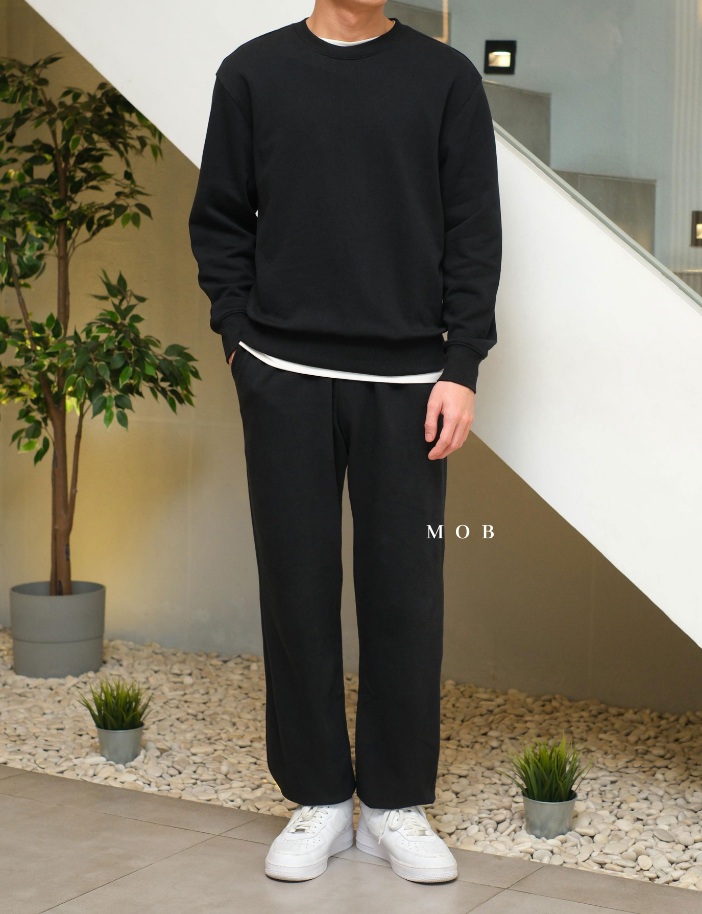 CHMPSP06003A Lightweight Fleece Sweatpants Vintage Black