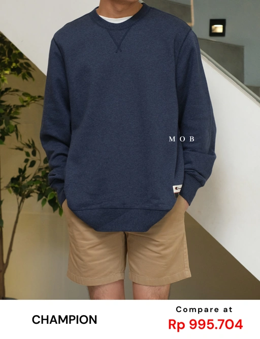Image of CHMPSW08006 OG Fleece Sweatshirt Navy