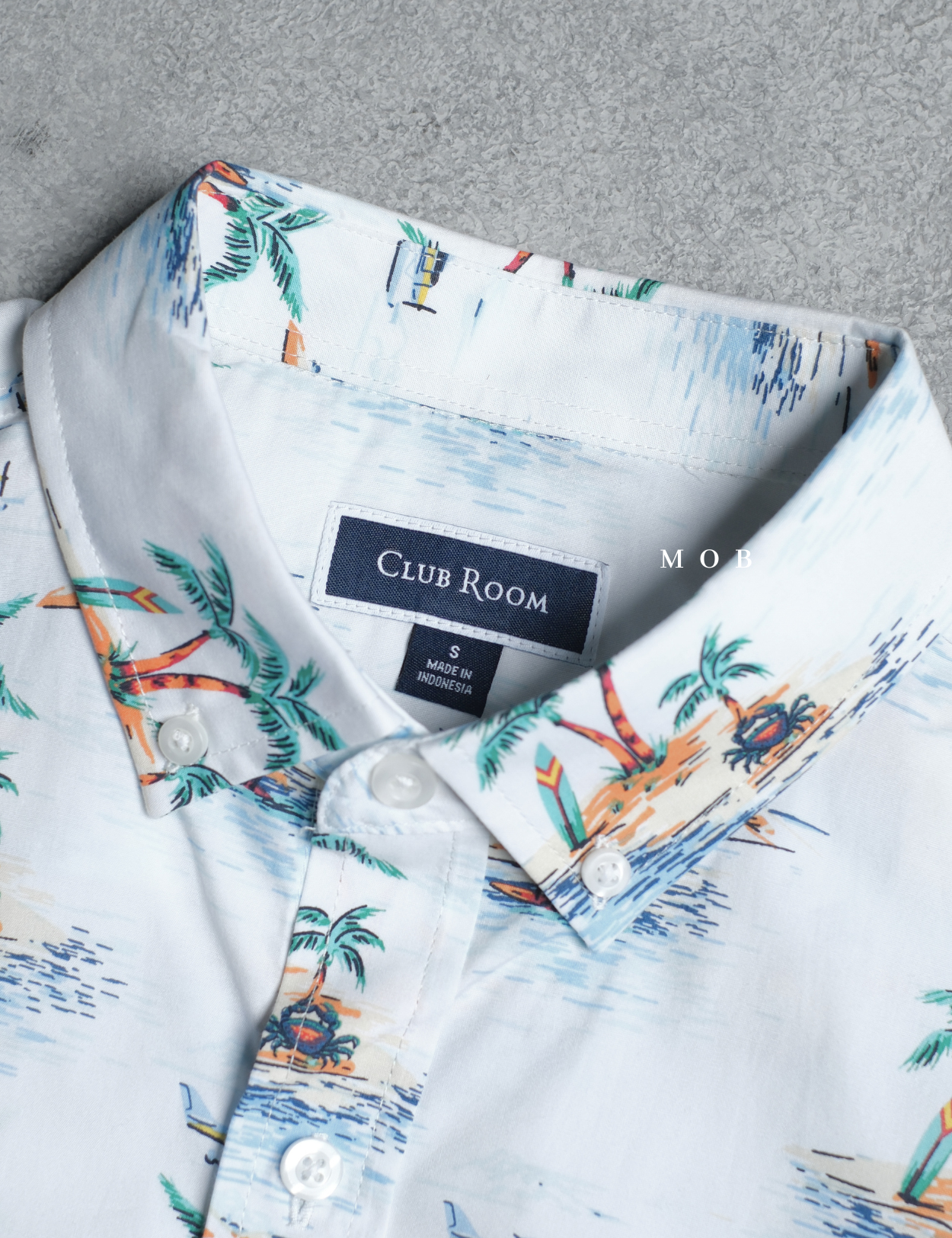 CLRSSS03005 Palm Tree Islands SS Shirt White