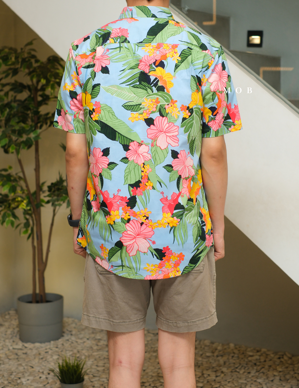CLRSSS03009 Summer Tropical SS Shirt Sky Blue