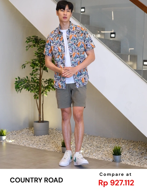 Image of CRSSS01001 Leaf Pattern SS Shirt