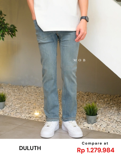 Image of DTPT03001 Ballroom Double Flex SLIM Jeans Light Blue Washed