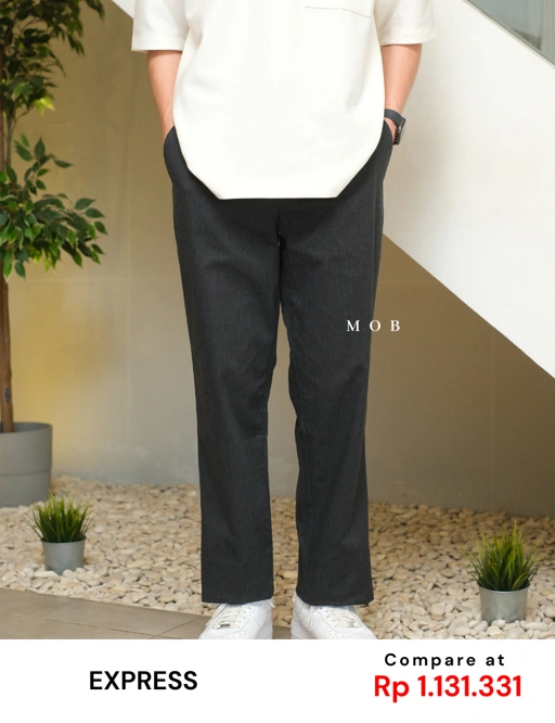 Image of EXPT1809 Slim Photographer Stretch Cotton Pants Dark Grey Misty (34 ONLY)