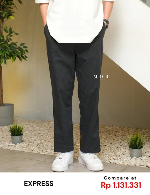 Image of EXPT1809 Slim Photographer Stretch Cotton Pants Dark Grey Misty (34 ONLY)