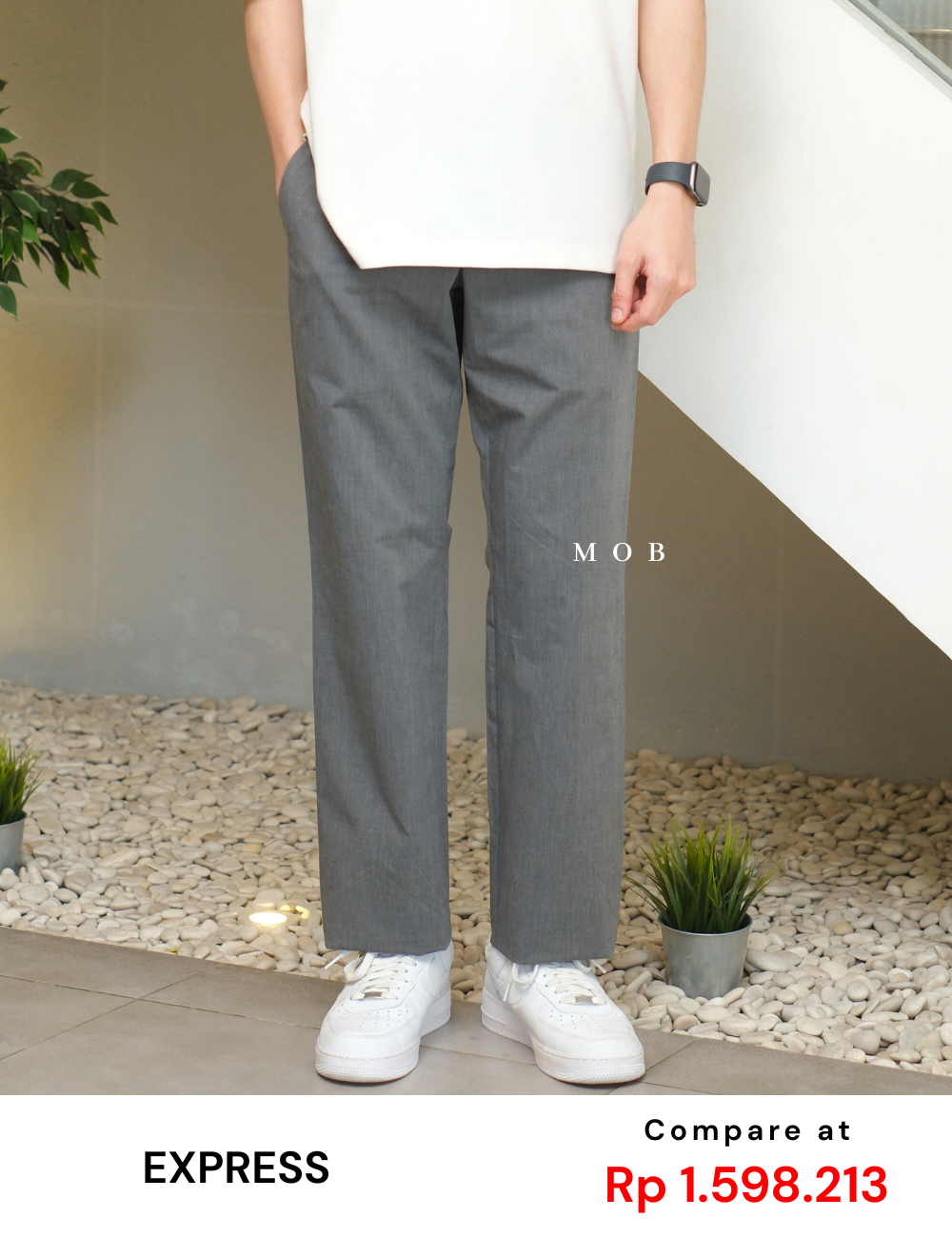 EXPT1403 Producer Modern Fit Pants Dark Grey Misty
