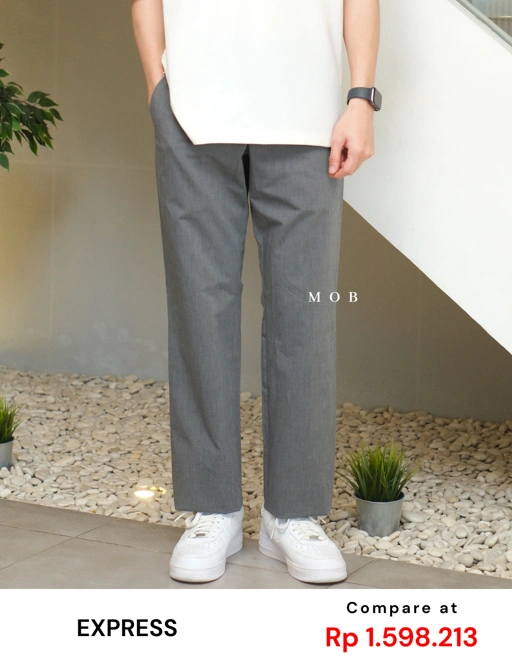 Image of EXPT1403 Producer Modern Fit Pants Dark Grey Misty