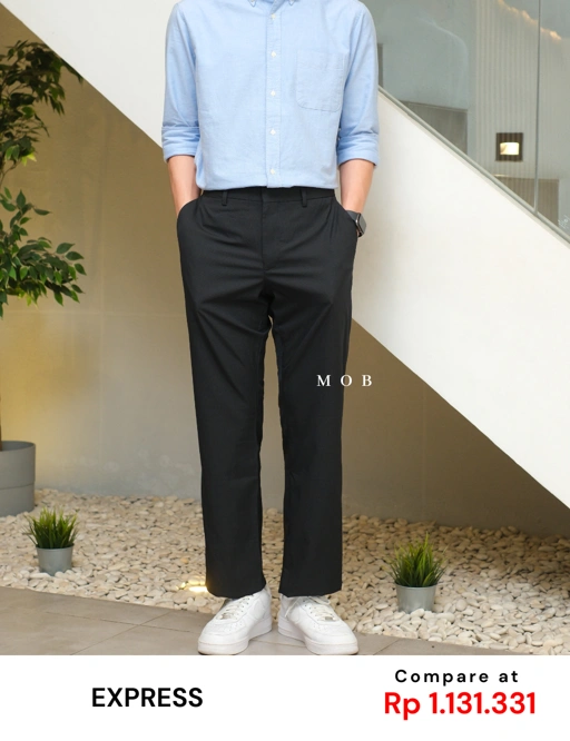 Image of EXPT1702B Photographer Slim Pants Dark Grey Stripe