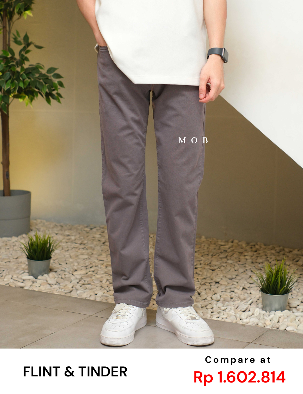 F&TPT04006 365 Straight Fit Pants Grey