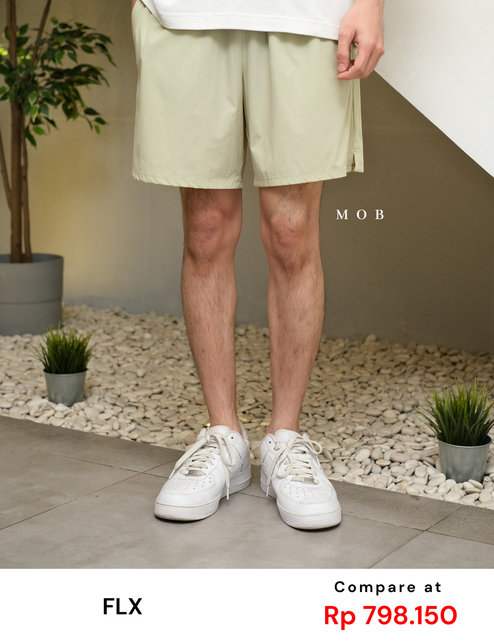 FLXSR02002 Sports Shorts Light Green