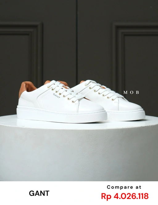 GNTSH01002 Mc Julien Sneakers White Cognac Brown