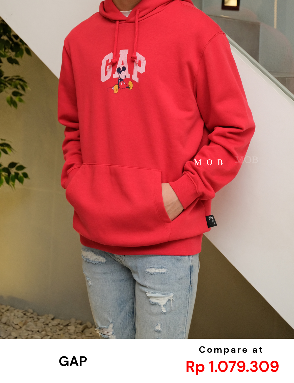 GPHOD01007 [HOODIE] Gap x Disney Mickey Mouse Red