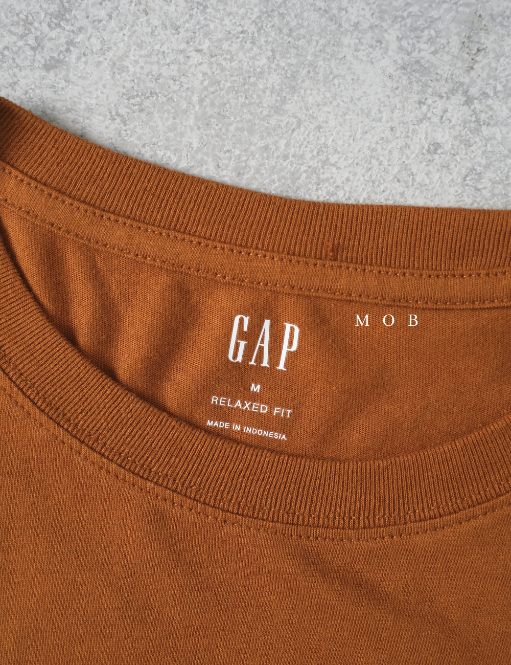 GPLST08006A Middle Logo LS Tee Brown