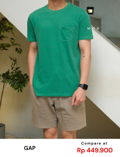 Image of GPSST1001L Basic Pocket Tee Irish Green