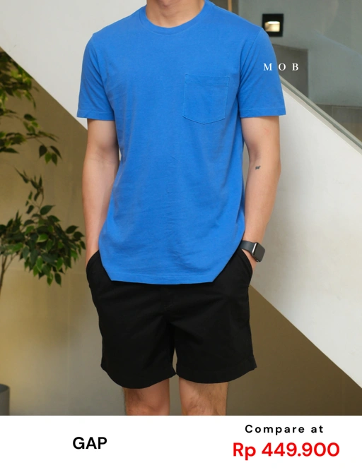 Image of GPSST1001J Basic Pocket Tee Chill Blue