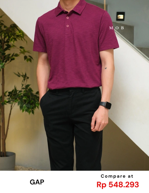 Image of GPPS02001 Lived-In Polo SS Shirt Wine