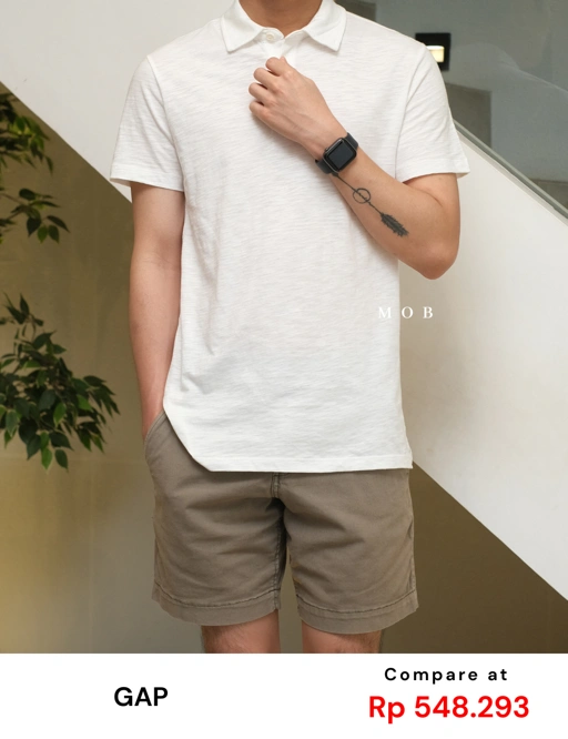 Image of GPPS02003 Lived-In Polo SS Shirt White