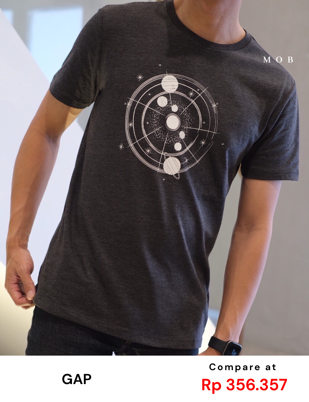 GPSST03002 Graphic Logo Galaxy SS Tee Dark Grey