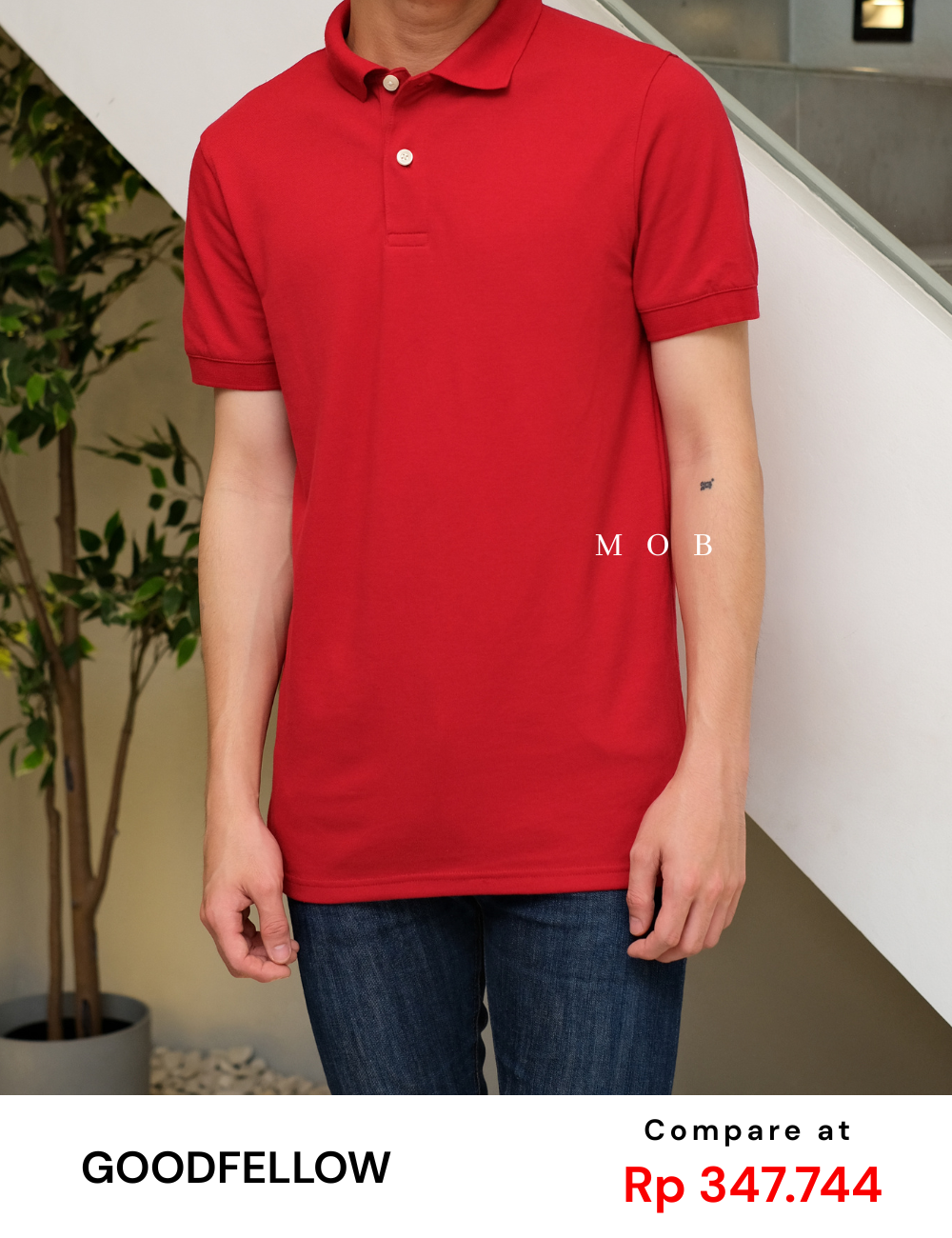 GFPS06006 Basic Loring Pique Polo Shirt Red