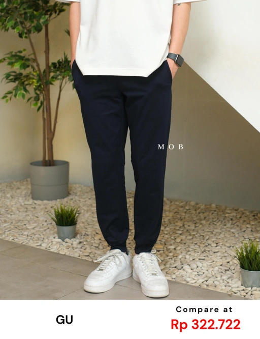 Image of GUJP03003 Stretch Jogger Pants Navy