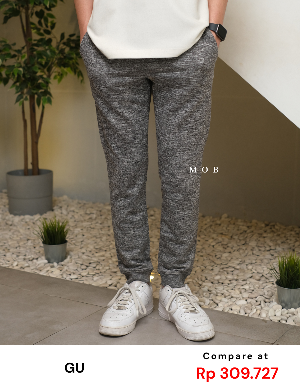 GUJP02001B Jogger Pants Dark Grey Misty