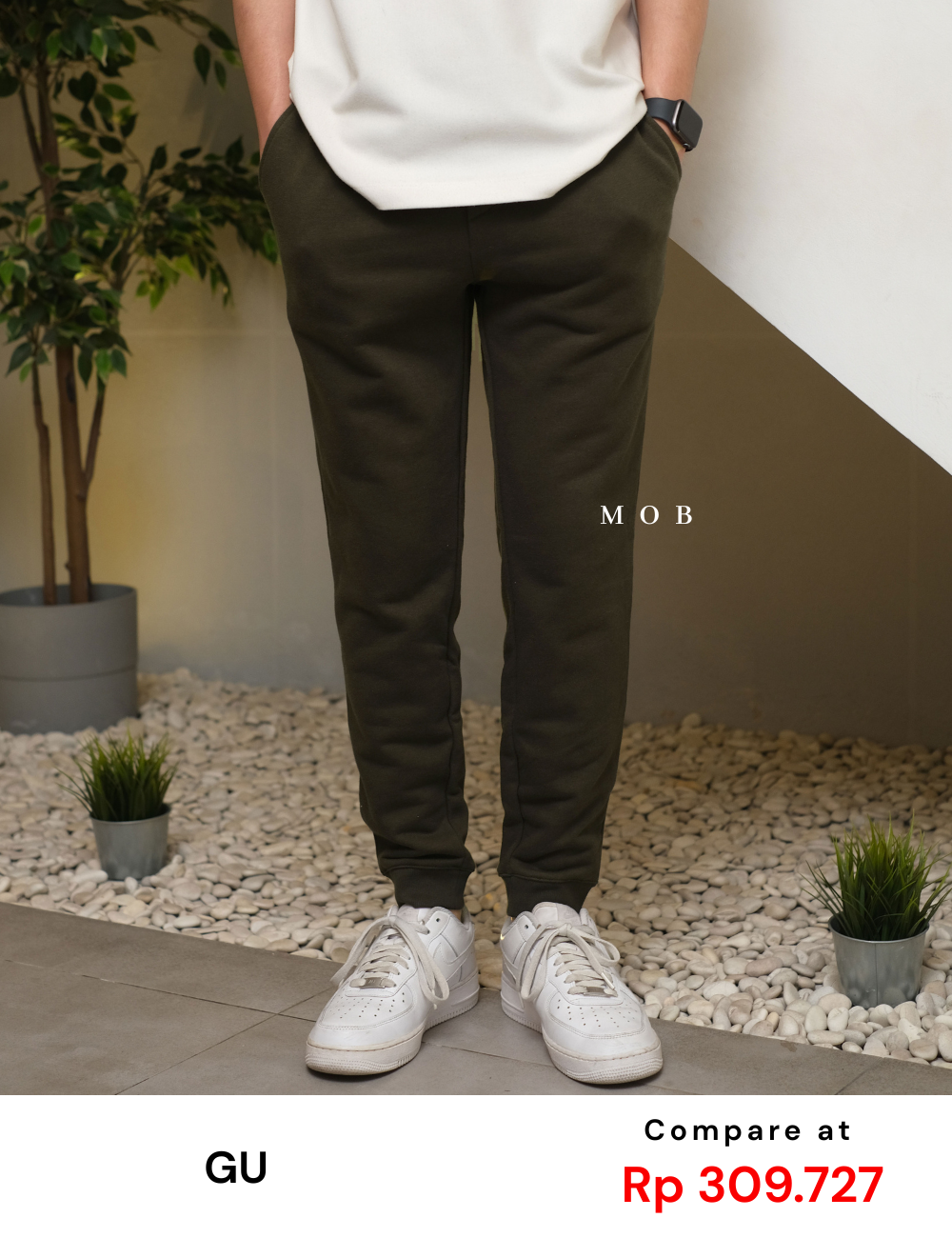 GUJP02001E Jogger Pants Dark Olive