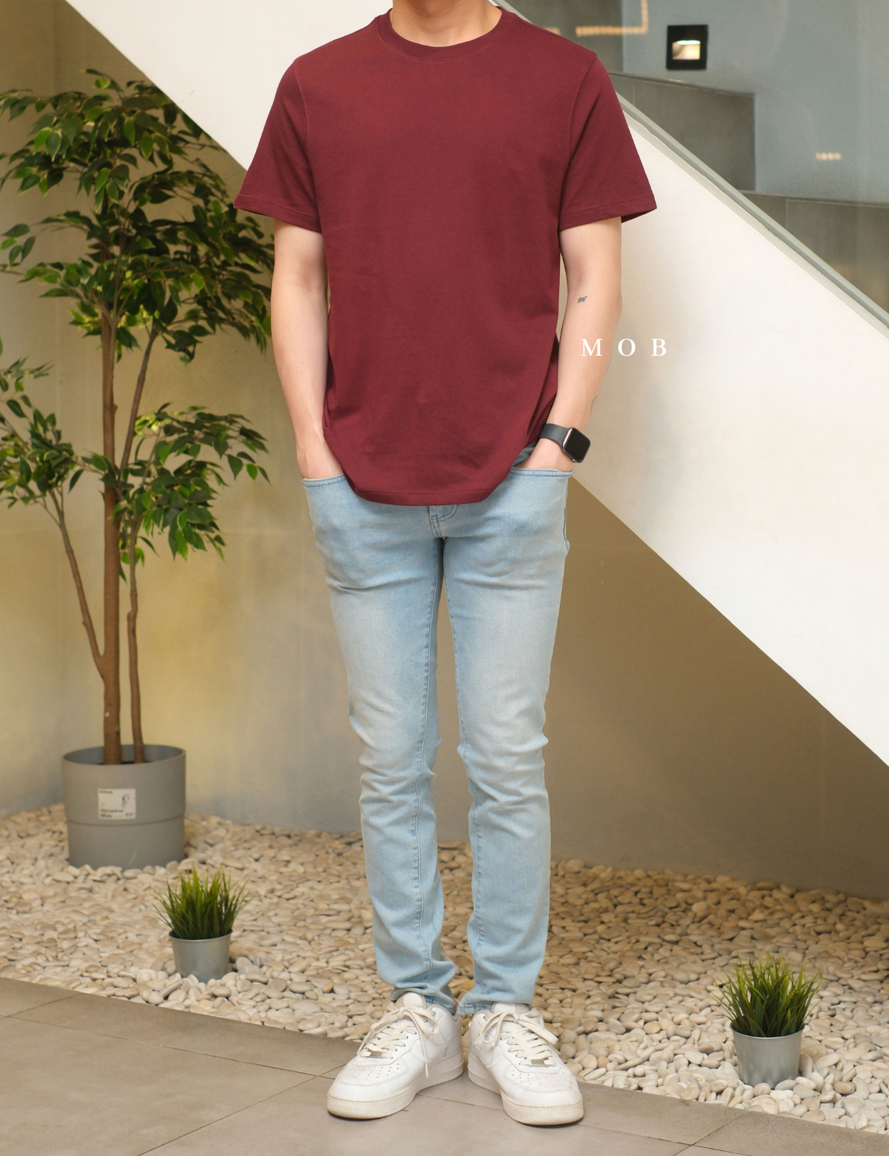 GFW01SST001-006 Every Wear SS Tee Maroon