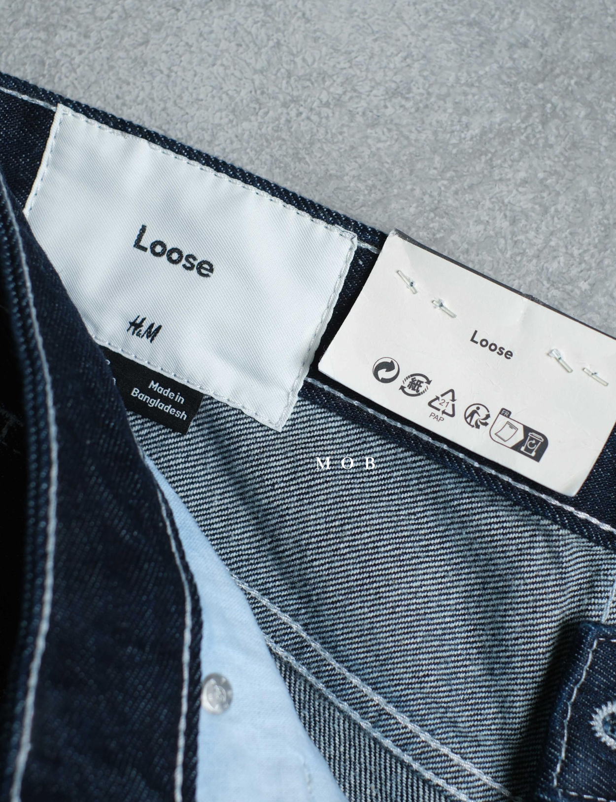 HMPT11001 Loose Jeans Dark Indigo 