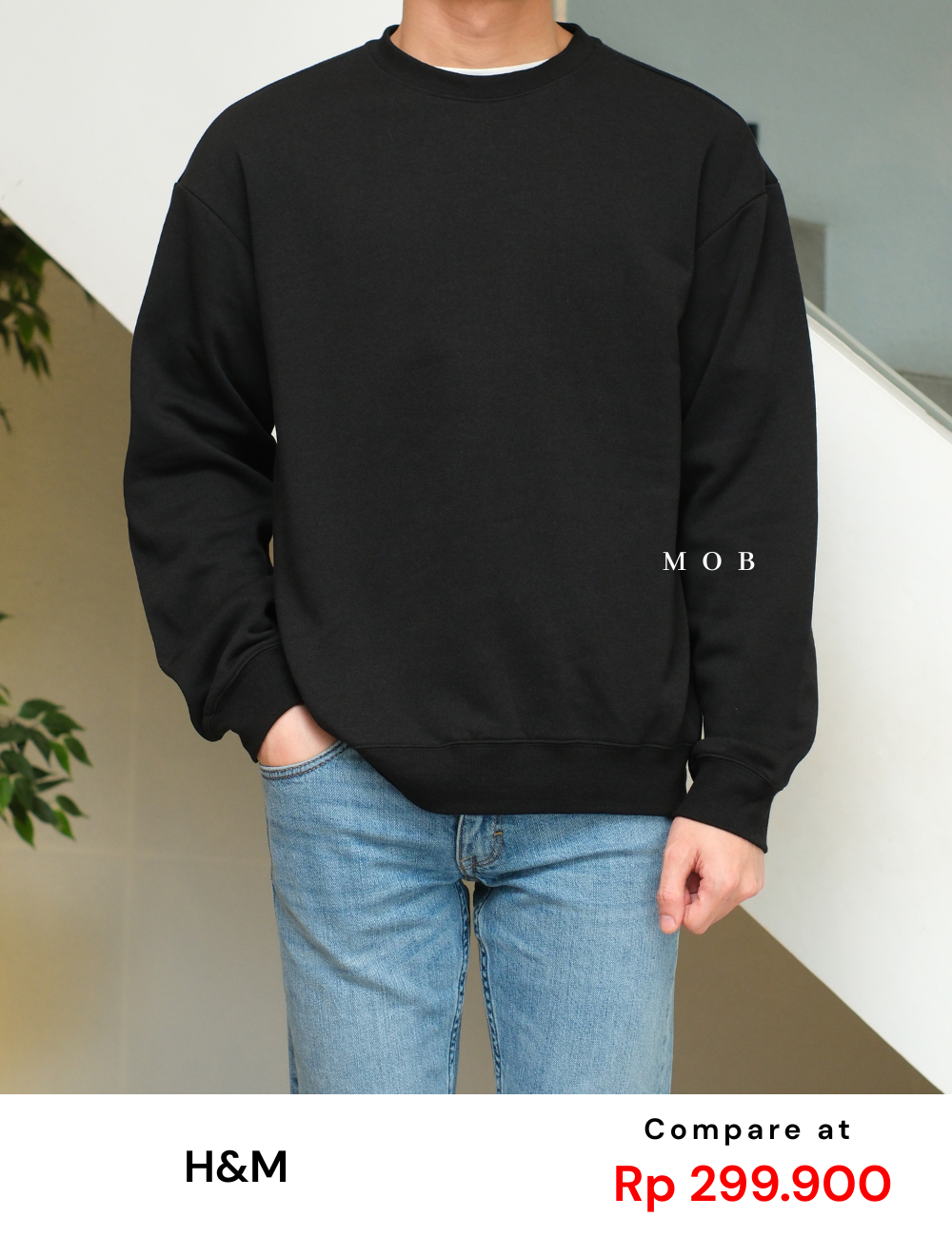 HMSW04003 Loose Fit Sweatshirt Black