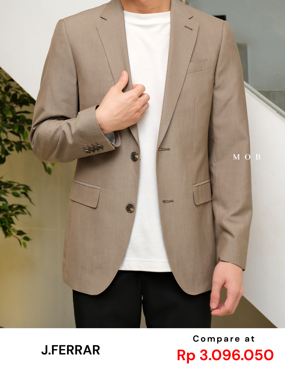 JFBZ01001A Slim Fit Blazer Brown