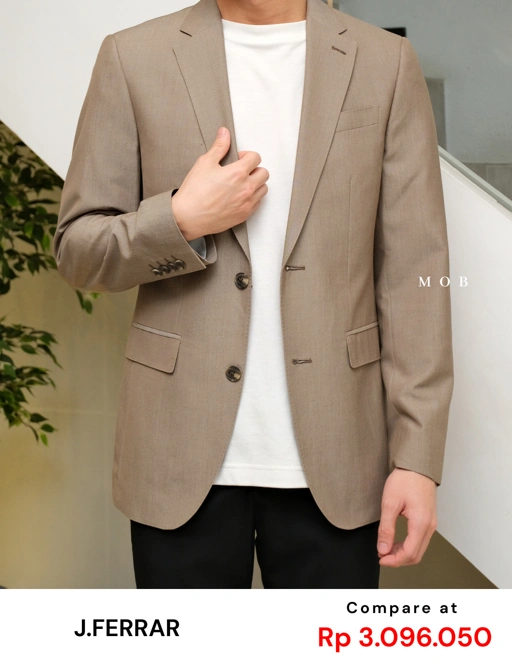 Image of JFBZ01001A Slim Fit Blazer Brown