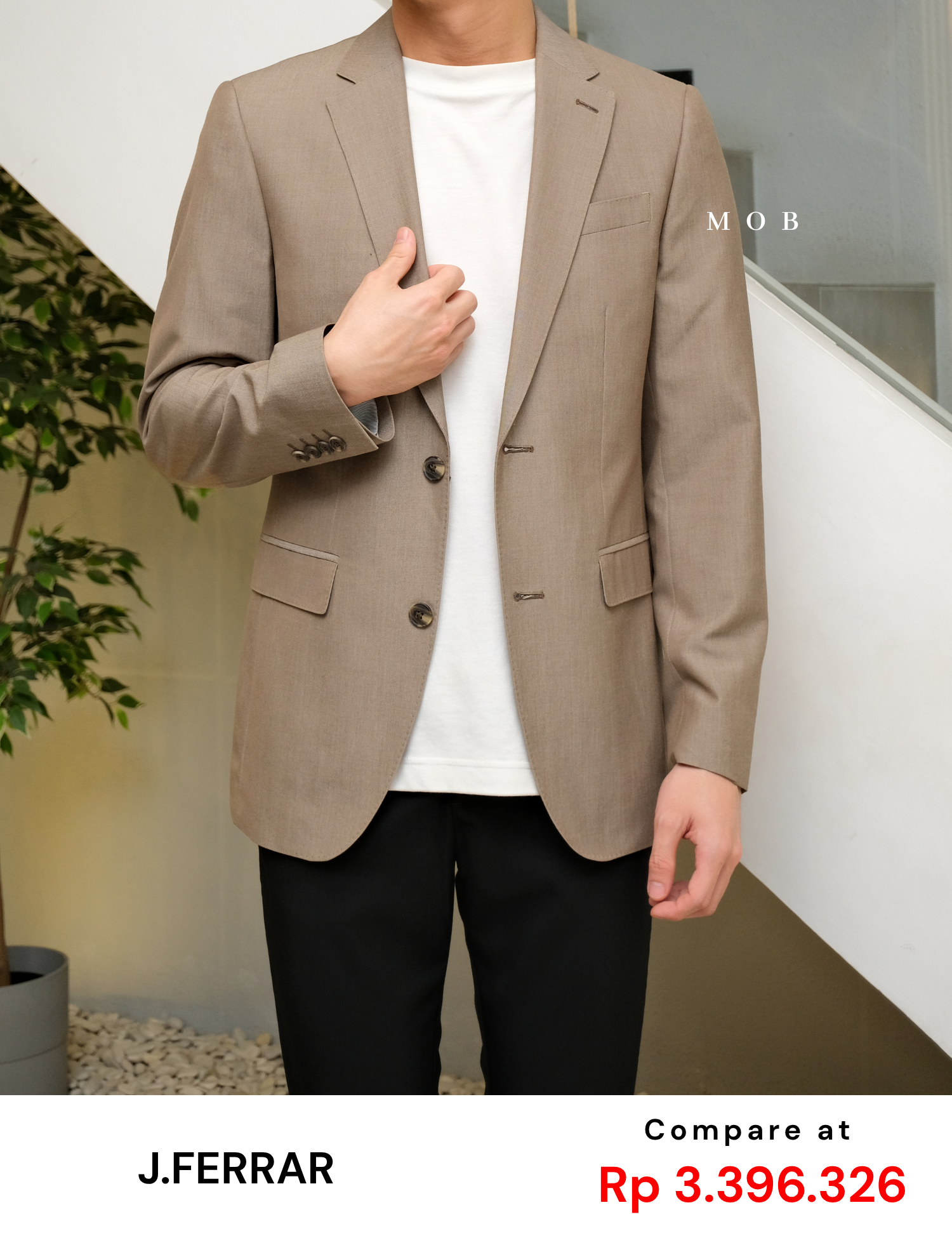 JFBZ01001A Slim Fit Blazer Brown