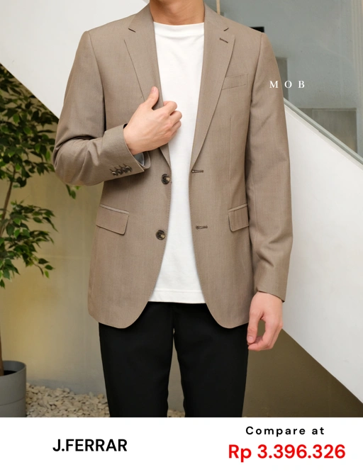 JFBZ01001A Slim Fit Blazer Brown