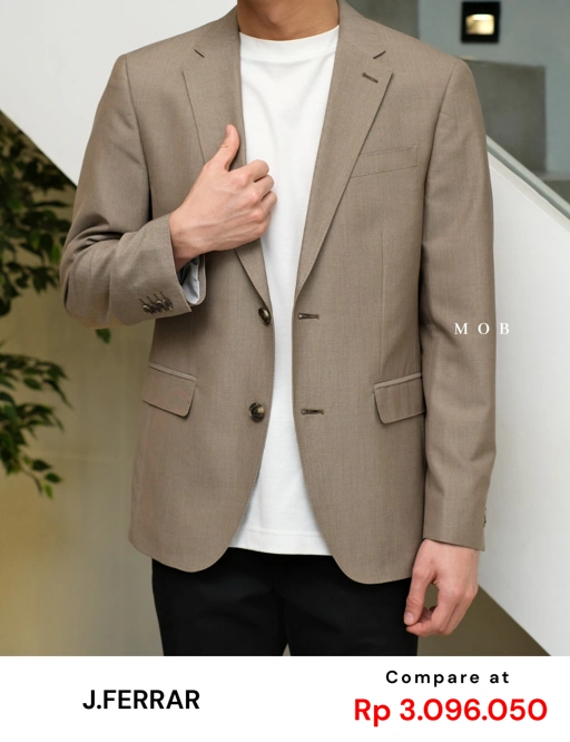 Image of JFBZ01001B Slim Fit (S) Blazer Brown 