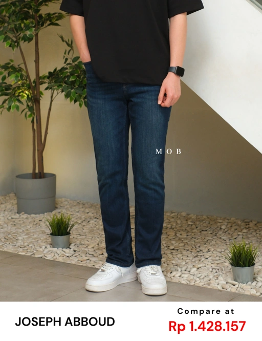 Image of JAPT03001A Slim Fit Luxe Jeans Dark Blue