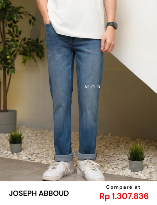 Image of JAPT03001B SLIM FIT Luxe Jeans Medium Blue