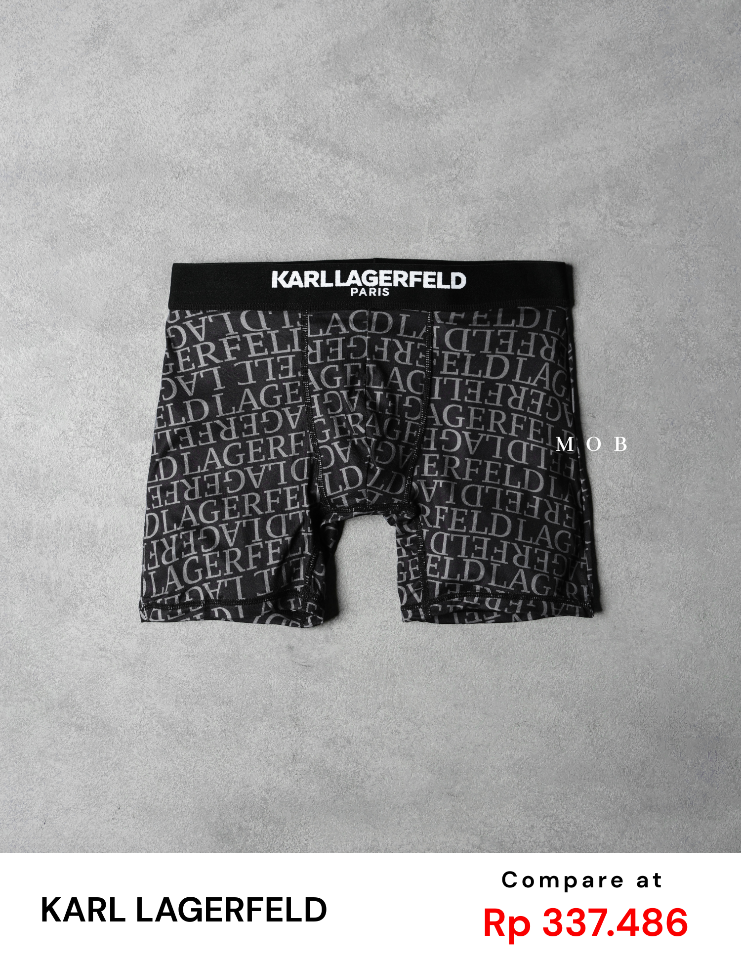 KRLB01014 Paris Lagerfeld Logo Boxer Black