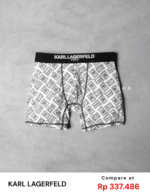 KRLB01017 Paris Karl Frame Ikon Logo Boxer White