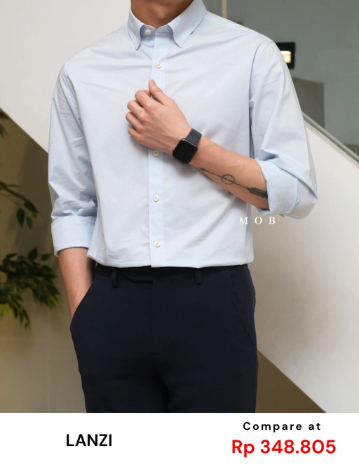 LZLSS01005 Slim LS Shirt Light Blue