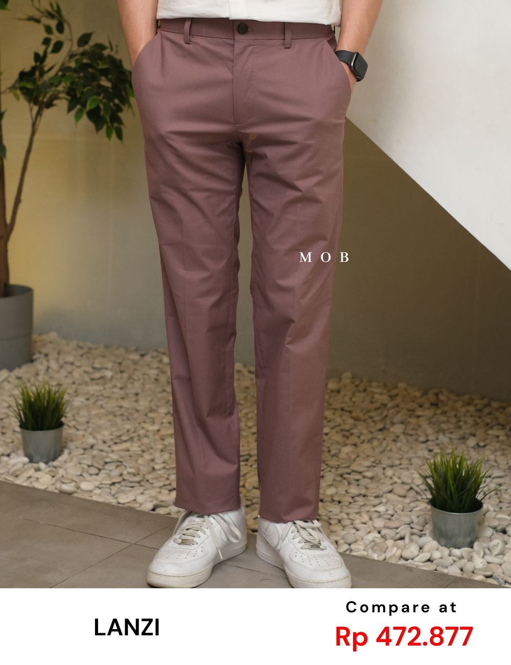 LZPT01006 Basic Chinos Pants Mauve