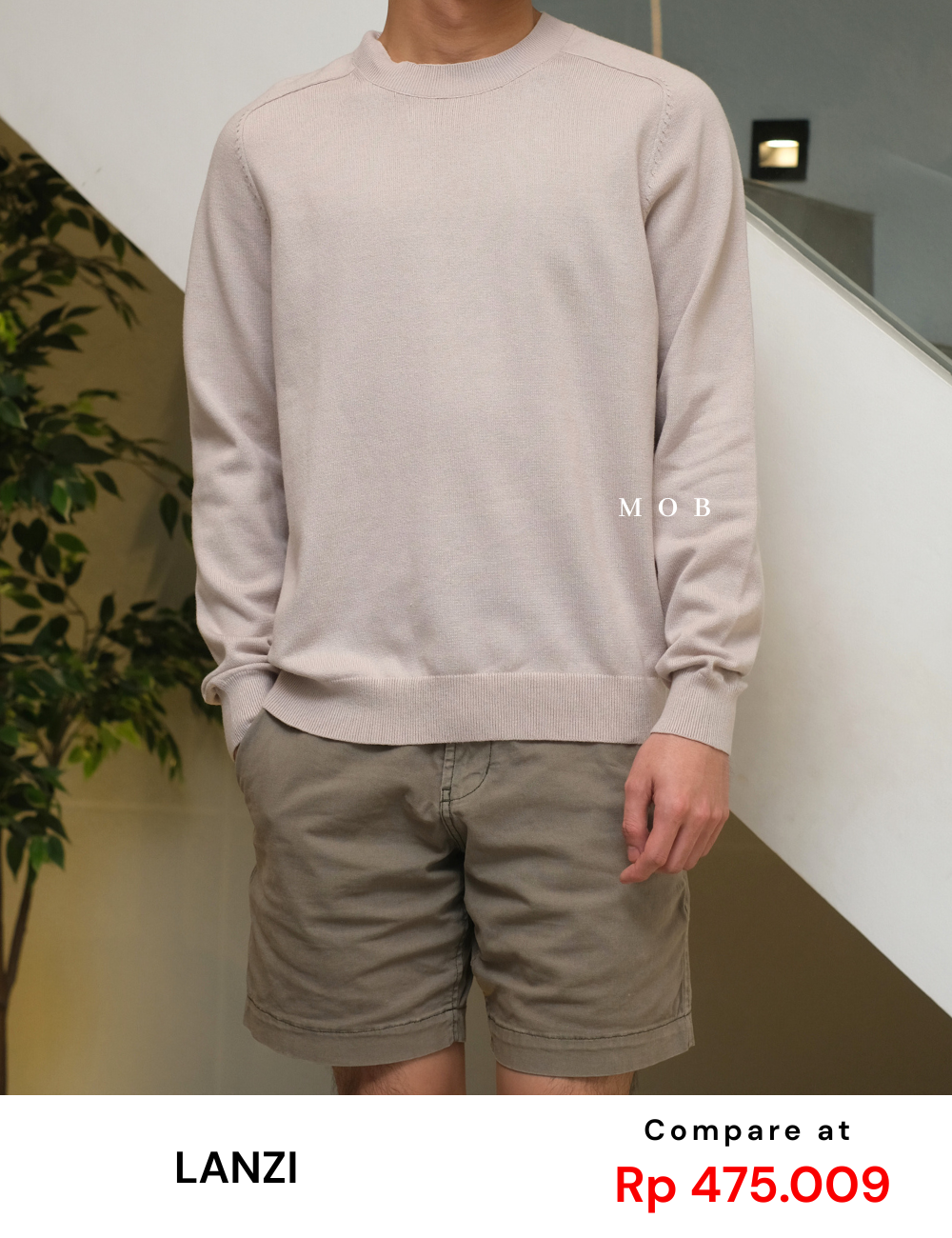 LZSW01001 Supima Basic Sweatshirt Khaki