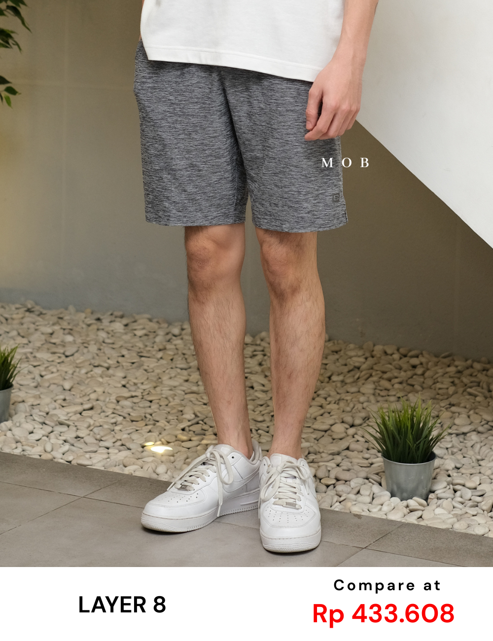 LAYSR01003 Short Inseam 9 Grey Misty